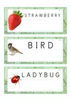 Vista previa - Tarjetas / Manipulativos - INGLÉS - Lecto-escritura MAYÚSCULA (primavera) - página 2