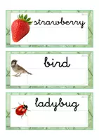 Vista previa - Tarjetas / Manipulativos - INGLÉS - Lecto-escritura minúscula ligada (primavera) - página 2