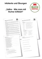 Vorschau - Arbeitsblätter - Satire - Wie man mit Humor kritisiert (Infotext und Übungen) - Deckblatt