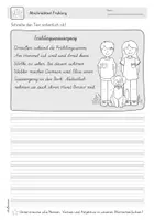Vorschau - Arbeitsblätter - Abschreibtexte Frühling | Schulausgangsschrift (SAS) - Seite 1