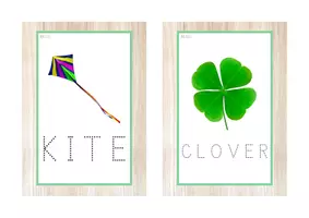 Vista previa - Tarjetas / Manipulativos - INGLÉS - Vocabulario letra MAYÚSCULA punteada (primavera) - Portada