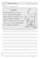 Vorschau - Arbeitsblätter - Abschreibtexte Frühling | Lateinische Ausgangsschrift (LA) - Seite 3