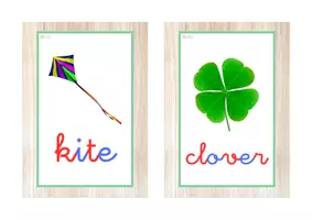 Vista previa - Tarjetas / Manipulativos - INGLÉS - Vocabulario letra minúscula ligada (primavera) - Portada