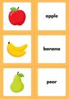 Vorschau - Spiele - Fruit Matching Game: Vocabulary (English) - Seite 1