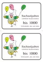 Vorschau - Arbeitsblätter - Sachaufgaben-Kartei, Teil C - Schriftlich Rechnen bis 1000 - Seite 1