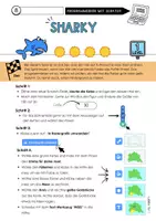 Vorschau - Unterrichtsreihen - Scratch | Einfach programmieren lernen! | Spielanleitung | Sharky - Seite 1