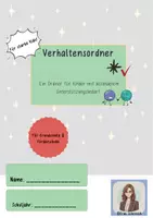 Vorschau - Fördermaterial/Inklusion - Verhaltensordner für herausforderndes Verhalten – strukturiert, ruhig & praxiserprobt - Deckblatt