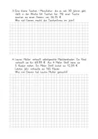 Vorschau - Arbeitsblätter - Textaufgaben schriftliche Multiplikation und Division (Geld) mit Lösungen (2) - Seite 1