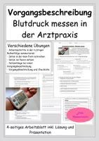 Vorschau - Stundenentwürfe - Vorgangsbeschreibung - Blutdruck messen - Ausbildung in der Arztpraxis - Deckblatt