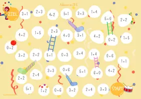 Vorschau - Spiele - Rechenspiel ZR 10 Addition Fasching / Fasnacht / Karneval 3-fach differenziert ZR 6, ZR 10, verliebte Zahlen - Seite 3
