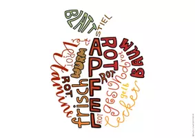 Vorschau - Arbeitsblätter - Typografie-Obst und Gemüse im Kunstunterrricht in der Sek 1, Gestalten mit Schrift in der Sekundarstufe 1, Kunst Klasse 6, Kunst Klasse 7 - Seite 2