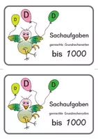 Vorschau - Stationenlernen - Sachaufgaben-Kartei, Teil D - Gemischte Grundrechenarten - Seite 1