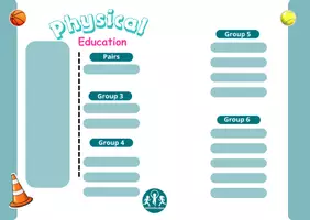 Vista previa - Tarjetas / Manipulativos - Tarjeta para formar parejas y equipos en Educación Física - página 1
