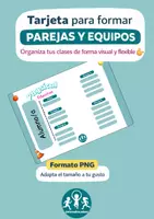 Vista previa - Tarjetas / Manipulativos - Tarjeta para formar parejas y equipos en Educación Física - Portada