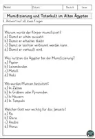 Vorschau - Arbeitsblätter - Mumifizierung und Totenkult im Alten Ägypten – Arbeitsblätter mit Lesetext & Leseverstehen - Seite 3