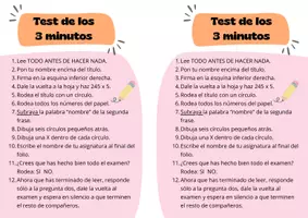 Vista previa - Fichas informativas / Documentos de lectura - Test de los 3 minutos - página 1
