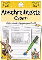 Vorschau - Arbeitsblätter - Abschreibtexte Ostern | Lateinische Ausgangsschrift (LA) | Grundschule - Deckblatt