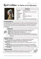 Vorschau - Arbeitsblätter - Kunst verstehen "Das Mädchen mit dem Perlenohrring" - Infoblatt & Bildanalyse - Seite 2