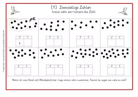 Vorschau - Arbeitsblätter - Arbeitsblattsammlung Gans - Zahlen im Zahlenraum bis 20 -Grundschrift - Seite 1