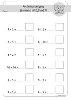 Vorschau - Arbeitsblätter - Rechenspaziergang Klasse 2: Einmaleins mit 2, 5 und 10. Multiplikation im Frühling. 1x1 - Seite 3
