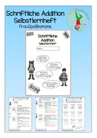 Vorschau - Arbeitsblätter - Schriftliche Addition Selbstlernheft - Deckblatt