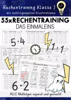 Vorschau - Arbeitsblätter - Rechentraining Einmaleins Kleines 1x1 | Multiplikation - Tägliche Übung Klasse 2 - Deckblatt