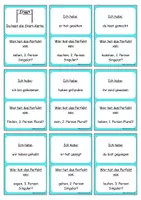 Vorschau - Spiele - Materialpaket: Zeitformen Verben - Lernspiel "Ich habe... wer hat ... ? - Seite 1