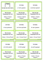 Vorschau - Spiele - Zeitformen Verben im Plusquamperfekt: Spiel "ich habe ... wer hat ... ? - Deckblatt