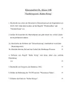 Vorschau - Klassenarbeiten - Klassenarbeit "Nachkriegszeit / Kalter Krieg" inkl. Erwartungshorizont - Deckblatt
