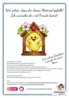 Vorschau - Mal- und Bastelvorlagen - Vogelhaus mit Blüten basteln Farbvorlage Fensterbild Frühling - Seite 3