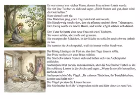 Vorschau - Mal- und Bastelvorlagen - Märchen zum Lesen & Ausmalen – Aschenputtel (klassische Grimm‑Version + Fragen + Präsentation ) - Seite 3