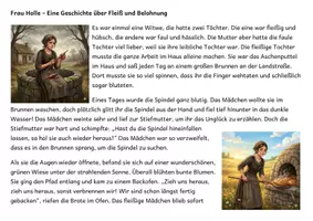 Vorschau - Mal- und Bastelvorlagen - Märchen zum Lesen und Ausmalen - Frau Holle (+ Fragen + Präsentation ) - Seite 3