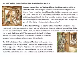 Vorschau - Mal- und Bastelvorlagen - Märchen zum Lesen und Ausmalen - Der Wolf und die sieben Geißlein (+ Fragen + Präsentation) - Seite 3