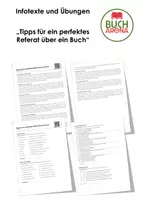 Vorschau - Arbeitsblätter - Tipps für ein perfektes Referat über ein Buch (Infotext und Übungen) - Deckblatt