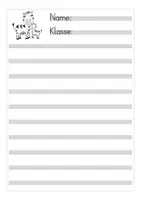 Vorschau - Mal- und Bastelvorlagen - Lineaturen / Schreibpapier Zebra - Seite 1