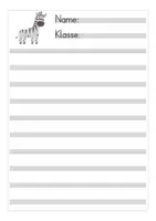 Vorschau - Mal- und Bastelvorlagen - Lineaturen / Schreibpapier Zebra - Seite 3