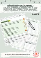 Vorschau - Arbeitsblätter - Märchenmerkmale sammeln und notieren - Deckblatt