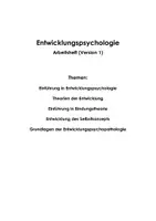 Vorschau - Unterrichtsreihen - Entwicklungspsychologie (Arbeitshefte) - Seite 1