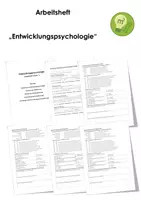 Vorschau - Unterrichtsreihen - Entwicklungspsychologie (Arbeitshefte) - Deckblatt