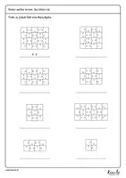 Vorschau - Arbeitsblätter - Das kleine 1x1 visualisiert durch Puzzles - Seite 1
