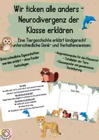 Vorschau - Poster - Wir ticken alle anders - Neurodivergenz der Klasse erklären - Deckblatt