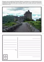 Vorschau - Arbeitsblätter - Writing a Postcard from Scotland | Postkarte schreiben Englisch - Seite 2