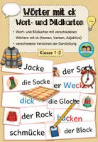 Vorschau - Merkblätter - Wörter mit ck - Wort- und Bildkarten (Klasse 1-3) - Deckblatt