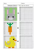 Vorschau - Arbeitsblätter - Pixelkunst Ostern - Geometrie, Kunst, Wahrnehmung - Seite 2