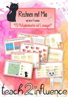 Vorschau - Unterrichtsreihen - Materialpaket Rechenkarteien für die 2. Klasse - Deckblatt