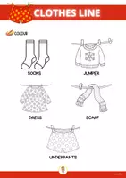 anteprima - Esercizi - Clothes Line: Storytime Worksheets & flipbook & mini book & Final Tasks - Pagina 3