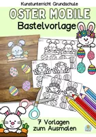 Vorschau - Mal- und Bastelvorlagen - Ostern Basteln Kunst in der Grundschule-Fensterdeko - Deckblatt