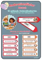 Vorschau - Bildkarten - Moderationsfächer Deutsch - 18 optionale Moderationskarten - Sprachsensibel und differenziert durch Visualisierungen - Förderung von Selbstständigkeit - Deckblatt