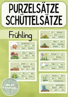 Vorschau - Stationenlernen - Purzelsätze/Schüttelsätze Frühling - Deckblatt