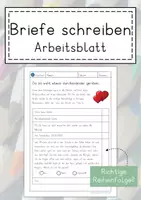 Vorschau - Arbeitsblätter - Arbeitsblatt zur Reihenfolge eines Briefs - Deckblatt